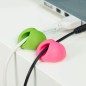 Preview: MLINE Cable Candy, Kabelhalter und Kabelführung, Beans grün/pink, CC019
