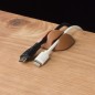Preview: MLINE Cable Candy, Kabelhalter und Kabelführung, Mixed Beans grau/braun, CC024