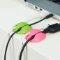 Preview: MLINE Cable Candy, Kabelhalter und Kabelführung, Mixed Beans grün/pink, CC023