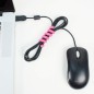 Preview: MLINE Cable Candy, Kabelhalter und Ordner, Kleine Schlange pink/weiß/grün, CC012