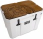 Preview: Petromax Haftauflage für Kühlbox 50 liter, Drachenemblem, braun, kx50-padw-d