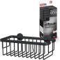 Preview: tesa ALUXX BLACK Duschkorb, mattschwarz, für Dusche und Badewanne, 40506-00000-00