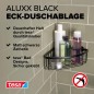 Preview: tesa ALUXX BLACK Eck-Duschablage, mattschwarz, für Dusche und Badewanne, 40505-00000-00