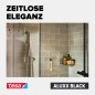 Preview: tesa ALUXX BLACK Eck-Duschablage, mattschwarz, für Dusche und Badewanne, 40505-00000-00
