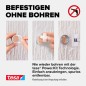 Preview: tesa DELUXXE Garderobenhaken doppelt, Metall, verchromt, inkl. Klebelösung, 40405-00000-00