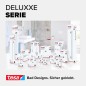Preview: tesa DELUXXE Garderobenhaken doppelt, Metall, verchromt, inkl. Klebelösung, 40405-00000-00