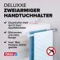 Preview: tesa DELUXXE Handtuchhalter, 2 Arme, inkl. Klebelösung, 72mm x 50mm x 450mm, 40403-00000-00