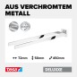Preview: tesa DELUXXE Handtuchhalter, 2 Arme, inkl. Klebelösung, 72mm x 50mm x 450mm, 40403-00000-00