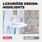 Preview: tesa DELUXXE Handtuchstange, Metall, verchromt, inkl. Klebelösung, 630mm x 50mm x 73mm, 40406-00000-00