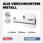 Preview: tesa ELEGAANT Design-Haken doppelt, Metall, verchromt, inkl. Klebelösung, 40435-00000-00