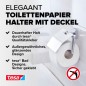 Preview: tesa ELEGAANT Toilettenpapierhalter m. Deckel, inkl. Klebelösung, 40429-00000-00