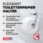 Preview: tesa ELEGAANT Toilettenpapierhalter, ohne Deckel, Metall, verchromt, inkl. Klebelösung, 40428-00000-00