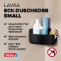 Preview: tesa LAVAA Eck-Duschkorb klein, mattschwarz, stilvoll, praktisch, platzsparend, 40517-00000-00
