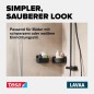 Preview: tesa LAVAA Eck-Duschkorb, mattschwarz, elegant, praktisch, platzsparend, 40518-00000-00
