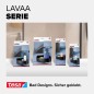 Preview: tesa LAVAA Eck-Duschkorb, mattschwarz, elegant, praktisch, platzsparend, 40518-00000-00