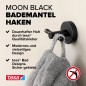 Preview: tesa MOON BLACK Bademantelhaken, schwarz matt, inkl. Klebelösung, 40564-00000-00