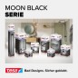 Preview: tesa MOON BLACK Doppel-Handtuchstange, matt schwarz, inkl. Klebelösung, 112 mm x 640 mm x 50 mm, 40621-00000-00