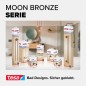 Preview: tesa MOON Bronze Toilettenpapierhalter, selbstklebend, Metall PVD-beschichtet, 40600-00000-00