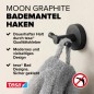 Preview: tesa MOON Graphite Bademantelhaken, selbstklebend, Metall PVD beschichtet, 40594-00000-00