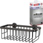 Preview: tesa MOON Graphite Duschkorb, selbstklebend, Metall PVD beschichtet, 40596-00000-00