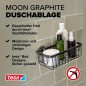 Preview: tesa MOON Graphite Duschkorb, selbstklebend, Metall PVD beschichtet, 40596-00000-00