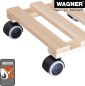 Preview: WAGNER Pflanzenroller GH0097, 25 x 25 x 8 cm, Buche natur, 20009701