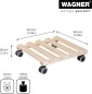 Preview: WAGNER Pflanzenroller GH 0438, 34 x 34 x 8 cm, aus Massivholz, 20043801
