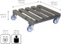 Preview: Wagner Pflanzenroller GH 7090, 40 x 40cm, aus Massivholz, 20709001
