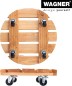 Preview: Wagner Pflanzenroller TOSCANA GH 0163, Ø 38 x 10,5 cm, aus Massivholz, 20016301
