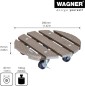 Preview: WAGNER Pflanzenroller WPC GH 0536, Ø 29 x 7,5 cm, aus wetterfestem WPC, 20053601