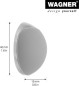 Preview: WAGNER Wandtürstopper SCREW OR GLUE WALL EH 5132, 38 x 16 mm, 15513211