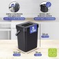 Preview: WENKO Abfallsammler mit Griff Mod. Tago 5 Liter flexibel einsetzbar, 55027100