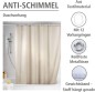 Preview: WENKO Anti-Schimmel Duschvorhang Uni Beige, H200 x B200 cm, 20045100