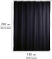 Preview: WENKO Anti-Schimmel Duschvorhang Uni Black, 180 x 200 cm waschbar, 20043100