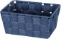 Preview: WENKO Aufbewahrungskorb Adria Mini Dunkelblau, 19 x 9 x 14 cm, 23783100