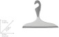 Preview: WENKO Badezimmerwischer Loano Grau, 23 x 17 x 2,5 cm, 21832100