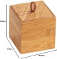 Preview: WENKO Bambus Box Mod. Terra S mit Deckel mit praktischer Schlaufe, 23922100