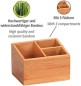 Preview: Wenko Bambus Organizer Mod. Terra 3 Fächer ideal für Schmuck, Pinsel und Stifte, 23916100
