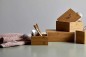 Preview: Wenko Bambus Organizer Mod. Terra 3 Fächer ideal für Schmuck, Pinsel und Stifte, 23916100