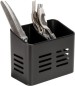 Preview: WENKO Besteckkorb Mod. Baco Schwarz aus pulverbeschichtetem Metal, 16 x 13,5 x 9 cm, 55024100