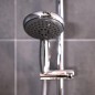 Preview: WENKO Duschkopf Mod. Basic Grau Ø 10 cm, 3 Funktionen Silber, 23945100