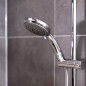 Preview: WENKO Duschkopf Mod. Basic Grau Ø 10 cm, 3 Funktionen Silber, 23945100