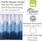 Preview: WENKO Duschvorhang Alara 180 x 200 cm, Textil (100 % recyceltes Polyester), 25745100