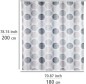 Preview: WENKO Duschvorhang Pastell Dots 180 x 200 cm, Textil (100 % recyceltes Polyester), 25750100
