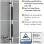 Preview: Wenko Edelstahl Wandhaltegriff Secura 65,5 cm Bad-Sicherheitsgriff, belastbar bis 120 kg, 23286100