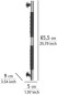 Preview: Wenko Edelstahl Wandhaltegriff Secura 65,5 cm Bad-Sicherheitsgriff, belastbar bis 120 kg, 23286100