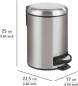 Preview: WENKO Kosmetik Treteimer Leman Easy Close, Edelstahl, 3 Liter mit herausnehmbarem Einsatz, 22702100