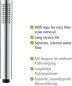 Preview: WENKO Mod. Basic Line Duschkopf Set Wanne, 3-teilig klassische Stab-Handbrause,24919100
