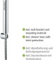 Preview: WENKO Mod. Basic Line Duschkopf Set Wanne, 3-teilig klassische Stab-Handbrause,24919100