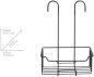 Preview: WENKO Thermostat-Dusch-Caddy Milo, rostfreies Edelstahl, Schwarz matt, 24525100
